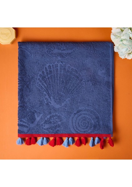 Soft Seashell Plaj Havlusu - Lacivert - 70X140 cm fiyatları