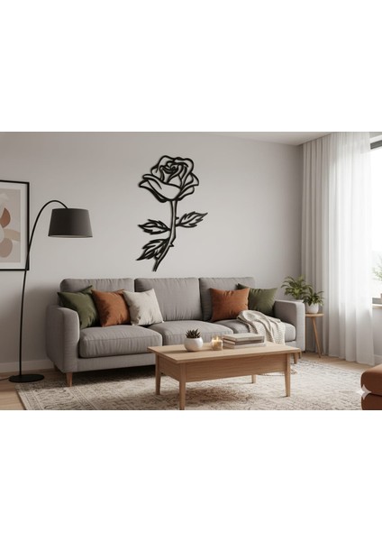 Minimalist Çizgisel Gül Duvar Süsü | 3D Baskı Ev Dekorasyonu fiyatları