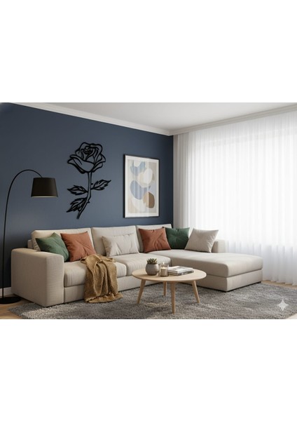 Minimalist Çizgisel Gül Duvar Süsü | 3D Baskı Ev Dekorasyonu modelleri