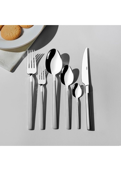 Dalyan Saten 72 Parça Kutulu Çatal Kaşık Bıçak Takımı - Gri