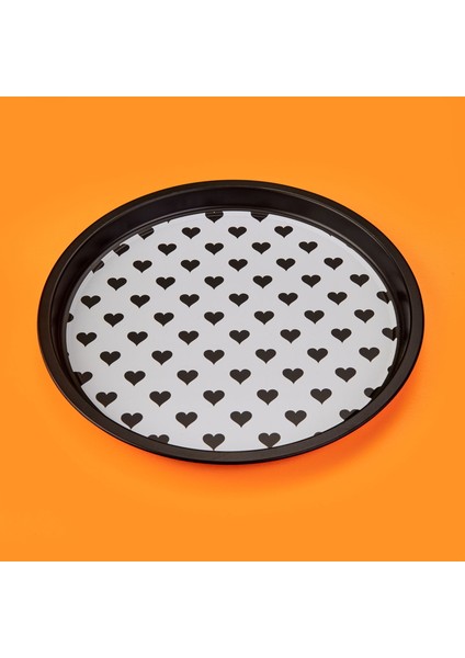 Kalpli Tepsi - Siyah / Beyaz