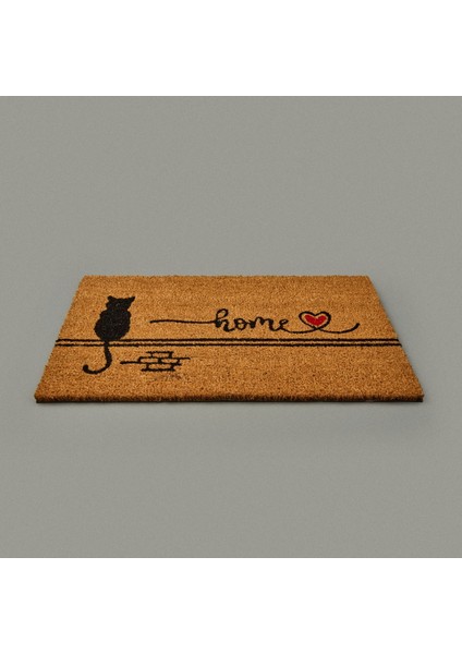 Home Duvardaki Kedi Kapı Önü Paspası - Bej - 35X60 cm modelleri