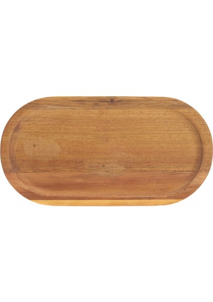 Akasya Oval Servis Sunum Tabağı - Kahverengi - 18,8x9,6x1,6 cm fiyatları