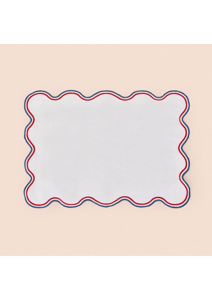 Soft Nonna Amerikan Servis - Mavi / Kırmızı - 30X50 cm modelleri