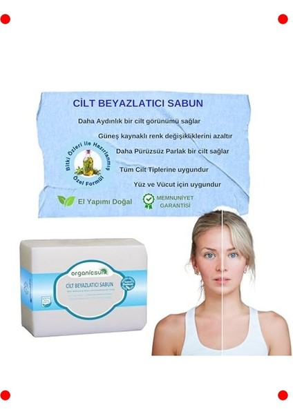 Doğal Cilt Beyazlatıcı Sabun, 140 Gr, Vitamin B&e