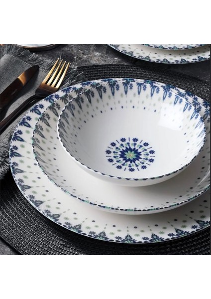 Porselen Atina 24 Parça Elegante Yemek Takımı - Mavi fiyatları
