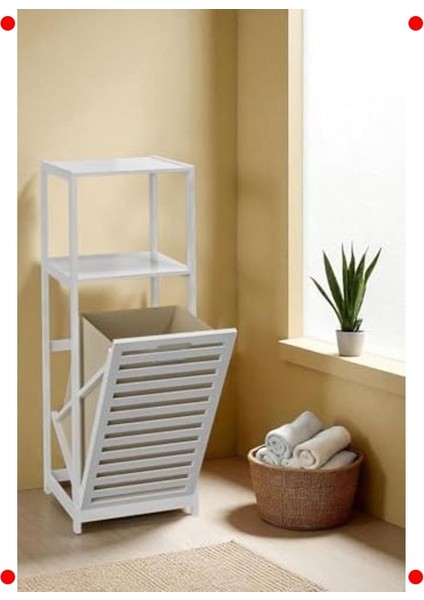 Bambu Banyo Düzenleyici - Kirli Sepetli, 2 Raflı fiyatları