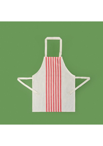 Soft Zoe Mutfak Önlüğü - Ekru / Kırmızı - 54X78 cm
