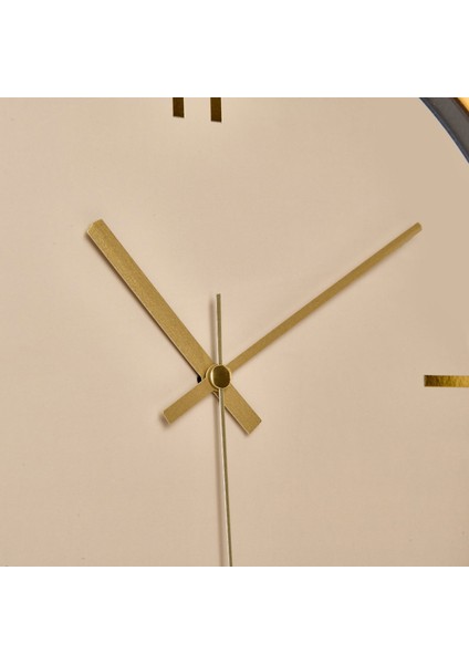 Dekoratif Krem Kadran Çizgi Rakam Duvar Saati - Altın - 29 cm modelleri