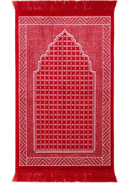 Soft Zümrüt Seccade - Bordo - 70X110 cm