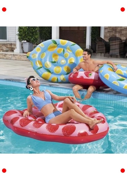 Ahududu Kokulu Yüzme Şezlongu - Havuz Şamandırası fırsatları