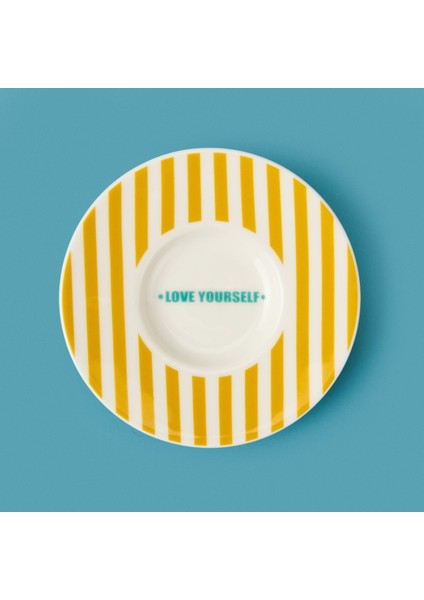 Kitchen Love Yourself Çay Tabağı - Sarı - 13 cm modelleri