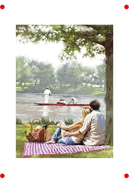 Romantik Piknik Temalı 1000 Parça Yapboz