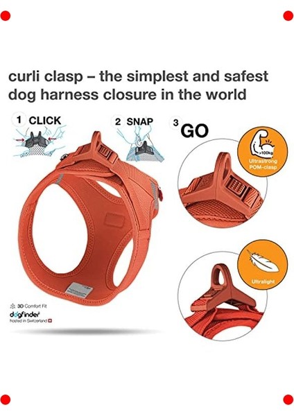 Nefes Alan Turuncu Orta Boy Yelek Tipi Köpek Tasması modelleri