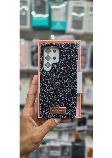 Samsung Galaxy S24 Ultra Uyumlu Parlak Simli Taşlı Premium Kalite Kadın Telefon Kılıfı Kapak modelleri