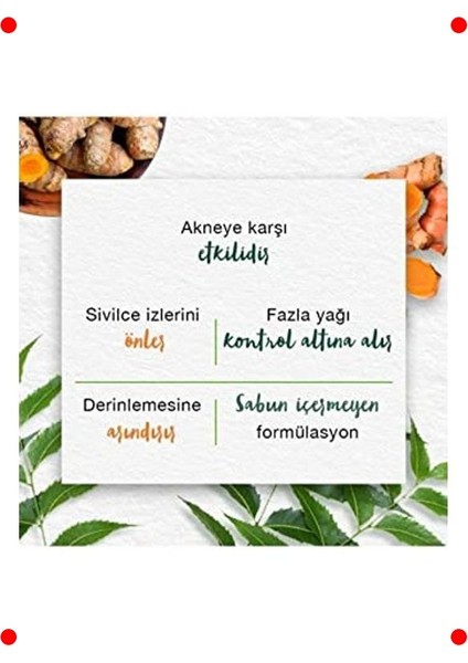 Neem ve Zerdeçal Özlü Yüz Temizleme Köpüğü 150ML fırsatları