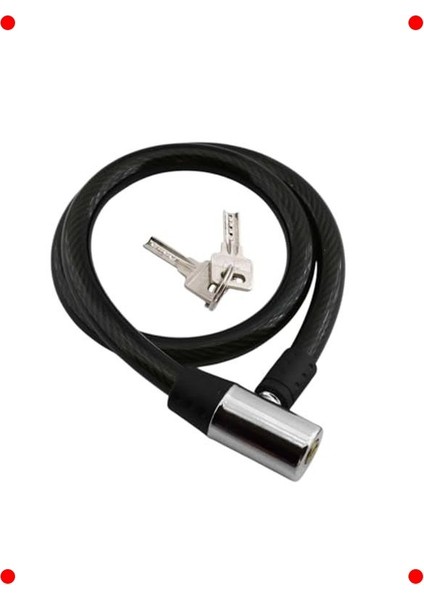 Motosiklet Bisiklet Için Halat Çelik Kilit 80 cm