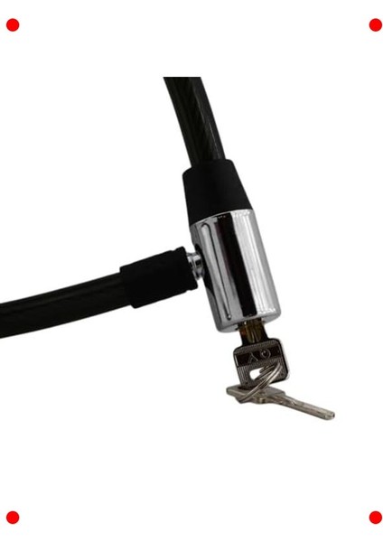 Motosiklet Bisiklet Için Halat Çelik Kilit 80 cm fırsatları