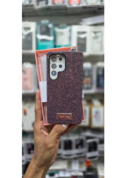 Samsung Galaxy S23 Ultra Uyumlu Parlak Simli Taşlı Premium Kalite Kadın Telefon Kılıfı Kapak fiyatları