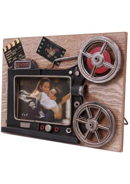 Dekoratif Metal Çerçeve Sinema Temalı Vintage Ev Ofis Hediyelik