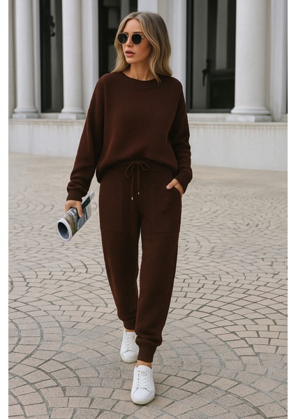 Kadın Rahat Kalıp Örgü Triko Tasarım Alt Üst Takım