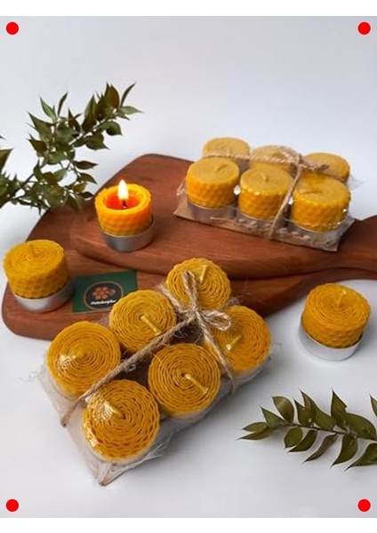 12 Adet Doğal Petek Balmumu Tealight Mum fiyatları