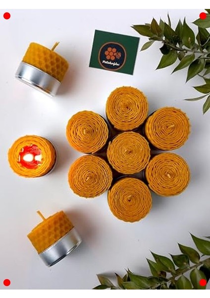 12 Adet Doğal Petek Balmumu Tealight Mum fırsatları