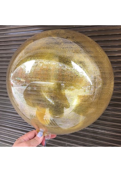 Parti Malzemeleri Rose Gold Renk Simli Yuvarlak Şeffaf Balon 24 Inç indirimleri