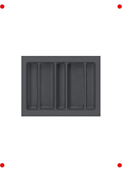 5 Bölmeli Kesilebilir Çekmece Içi Düzenleyici - Gri (65X49 Cm)