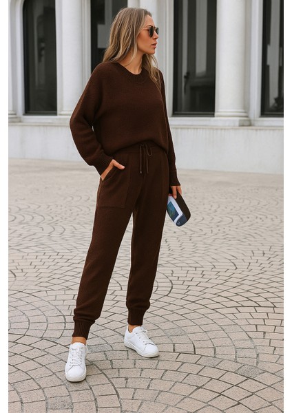 Kadın Rahat Kalıp Örgü Triko Tasarım Alt Üst Takım fırsatları