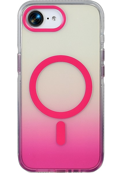 iPhone 16E Kılıf M-Safe Şarj Özellikli Transparan Renk Geçişli Zore Toros Kapak - Siyah indirimleri