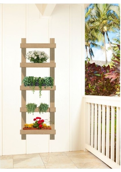 Modern Duvar Bitki Askısı – Iç Mekan Dekoratif Saksılık - 3 Katlı Dekoratif Bitki Rafı