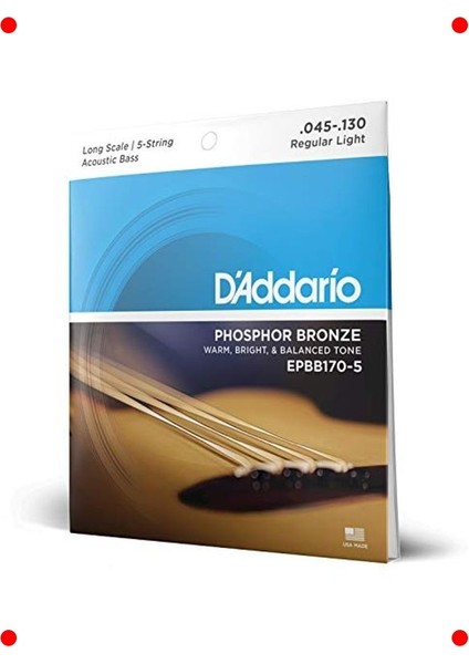 Akustik Bas Gitar Teli Seti - Uzun Ölçek, 45-130