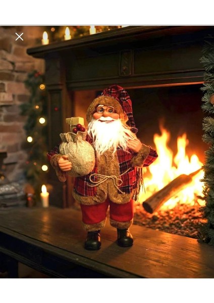 Yılbaşı Kırmızı Noel Baba Figür Biblo 62 cm modelleri