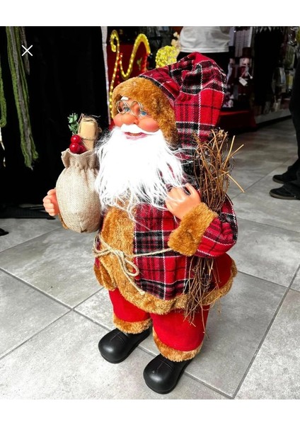 Yılbaşı Kırmızı Noel Baba Figür Biblo 62 cm fırsatları