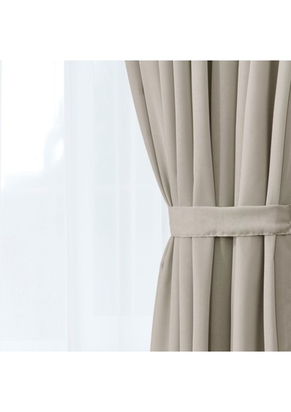 Soft Mila Tül Perde - Taş - 300X270 cm