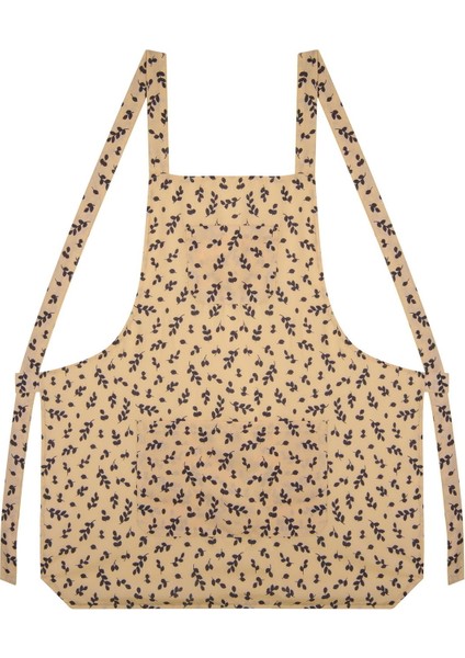 Soft Yaprak Desenli Mutfak Önlüğü - Bej - 80X73 cm fiyatları