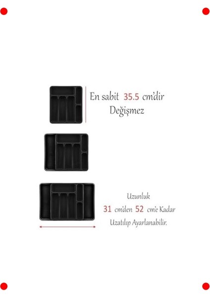 Ayarlanabilir Çekmece Içi Kaşık Bıçaklık fırsatları