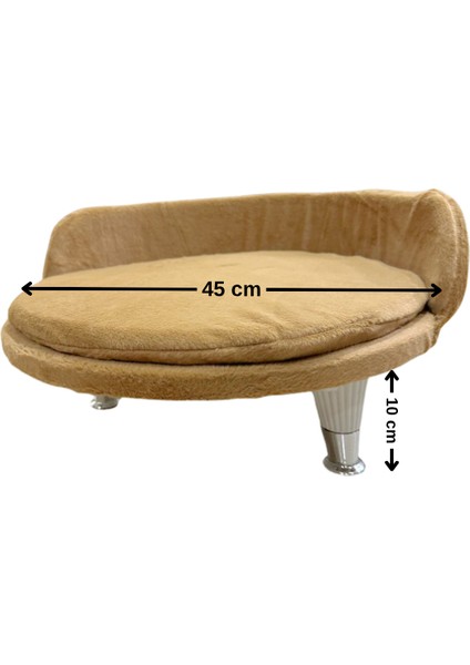 Küçük Irk Köpekler ve Tüm Kediler Için Yumuşak Konforlu Peluş Taht Yatak | Modern Şık Tasarım | Ev Dekoruna Uyumlu Rahat Dinlenme Köşesi | Dayanıklı Ayaklı Kedi ve Köpek Yatağı fiyatları