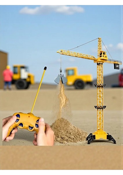 Dev Boy Uzaktan Kumandalı 128 cm Tam Otomatik Gövdesi ve Halatı Hareketli Şarjlı Kule Vinç fırsatları