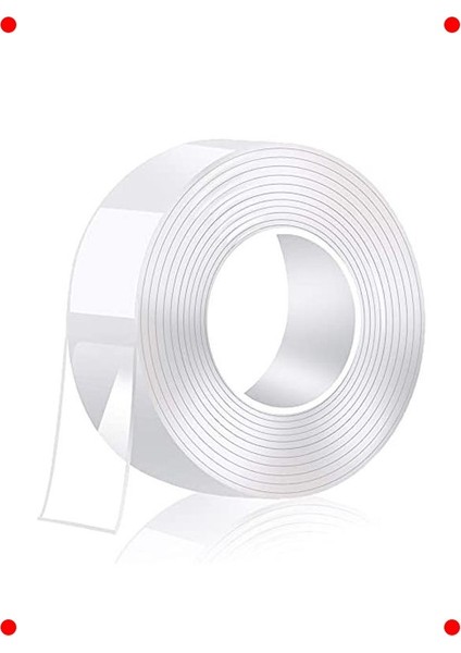 Nano Yıkanabilir Çift Taraflı Bant | Güçlü Şeffaf 5m