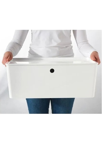 Kuggıs Kapaklı Kutu Beyaz 37 x 54 x 21 cm