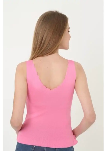 Kadın V Yaka Fırfır Detay Crop - Mor fiyatları