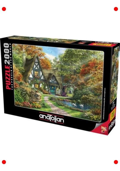 Güz Evi Manzarası 2000 Parça Yetişkin Puzzle