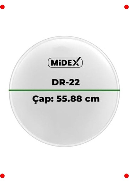 Beyaz 22" Bas Davul Derisi: Güçlü Ses, Dayanıklı fiyatları