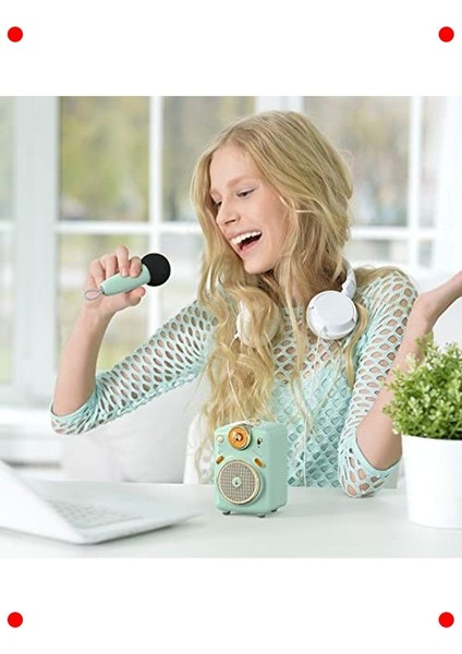 Mikrofonlu Sevimli Hoparlör (7 Ses Modlu, Yeşil) fiyatları