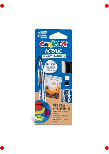 Fırça Uçlu Su Bazlı Akrilik Markör Kalemler (2'li)