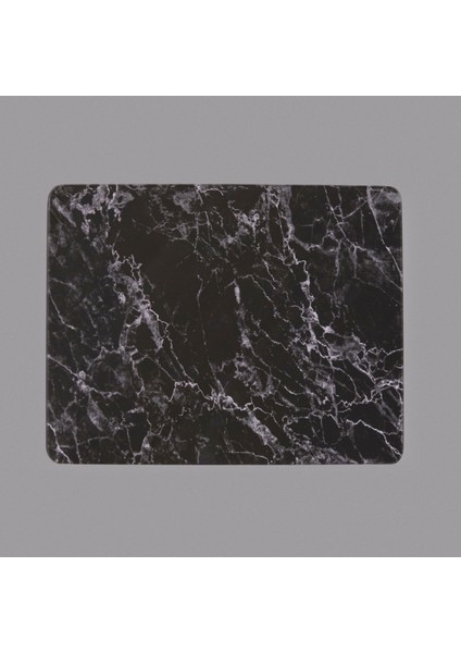 Mermer Desenli Cam Kesme Tahtası - Siyah - 20X30 cm