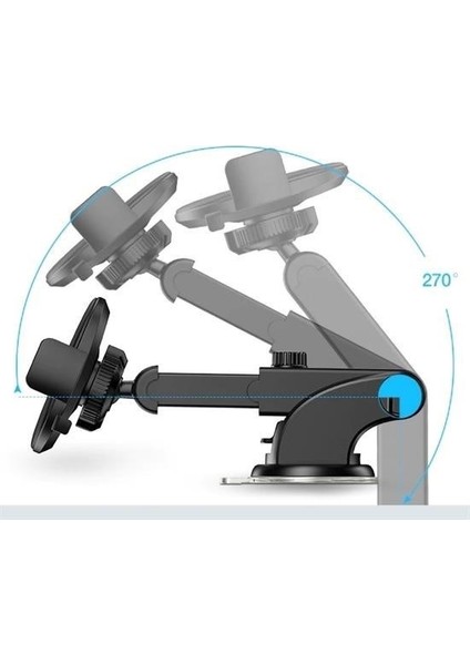 Nexoran® 360 Derece Dönen Torpido Üstü Uzunluk Ayarlamalı Vantuzlu Teleskopik Araç Telefon Tutucu fiyatları