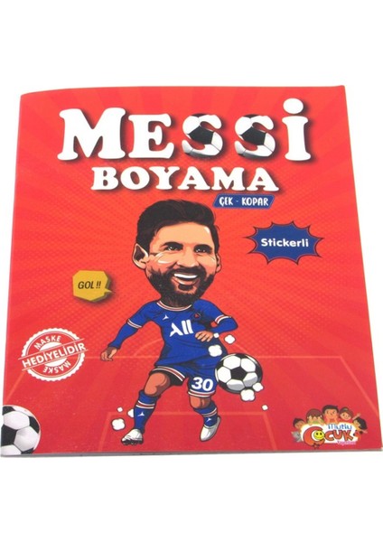 Messi Çıkartmalı Maskeli Boyama Kitabı